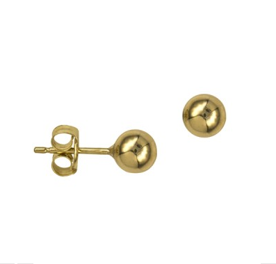 9CT YELLOW GOLD 5MM BALL STUDS