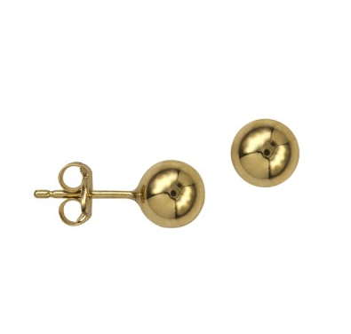 9CT YELLOW GOLD 6MM BALL STUDS