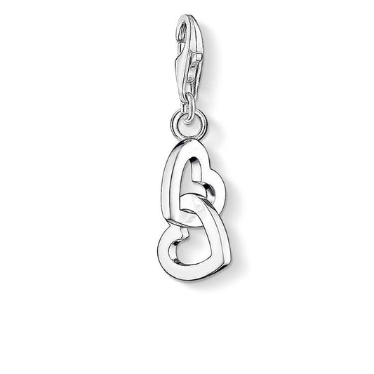 THOMAS SABO DOUBLE HEART CLIP CHARM