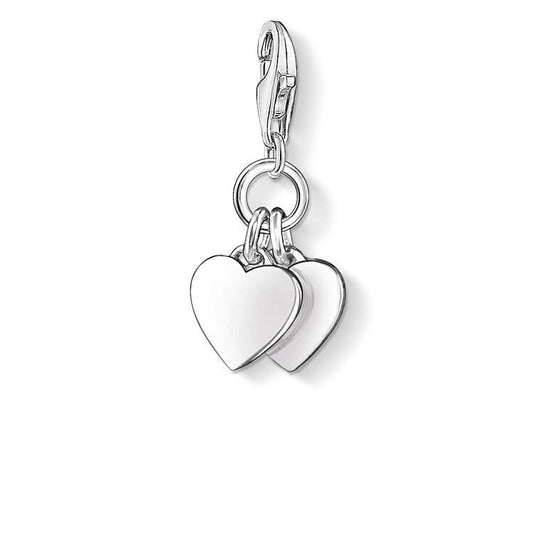 THOMAS SABO DOUBLE HEART CLIP CHARM