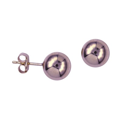 9CT ROSE GOLD 8MM BALL STUDS