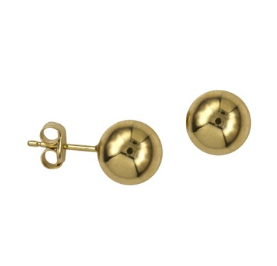 9CT YELLOW GOLD 8MM BALL STUDS