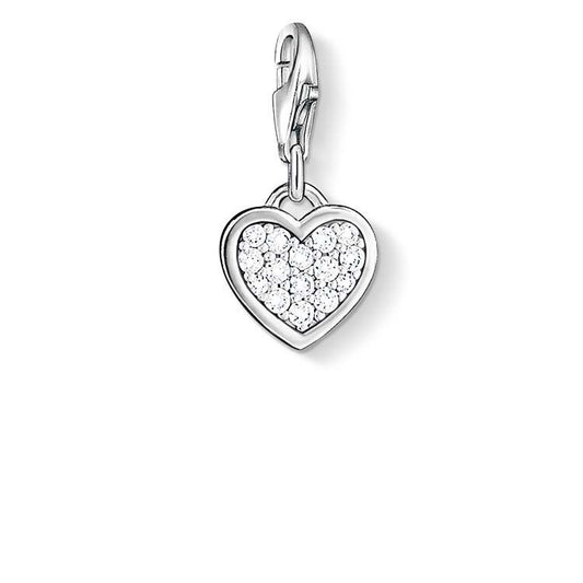 THOMAS SABO CZ HEART CLIP CHARM