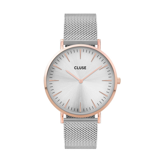 CLUSE ROSE GOLD + SILVER BOHO CHIC WATCH