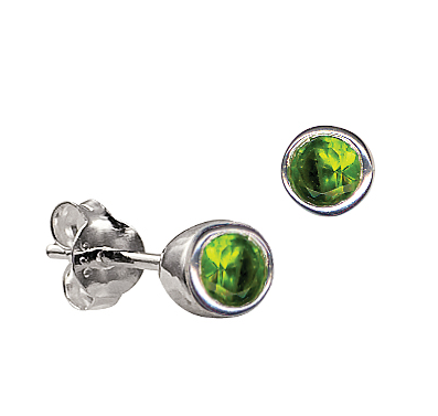 STERLING SILVER AUGUST BIRTHSTONE STUDS