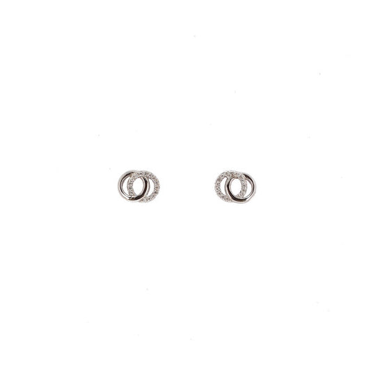 SANTO SILVER DOUBLE CIRCLE STUDS