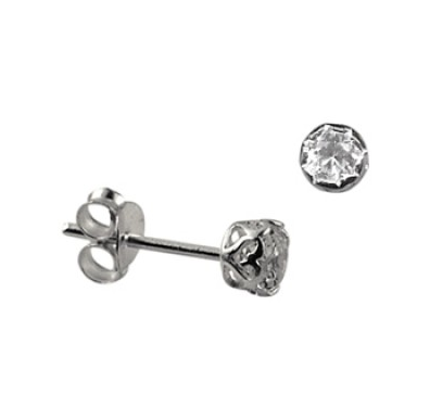 STERLING SILVER FILI CZ STUDS