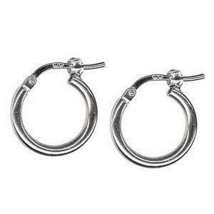 STERLING SILVER X-SMALL PLAIN HOOPS