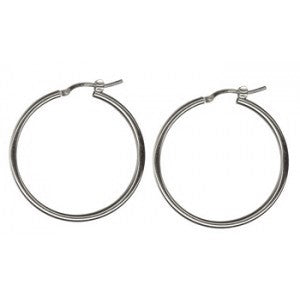 STERLING SILVER LARGE THIN HOOPS