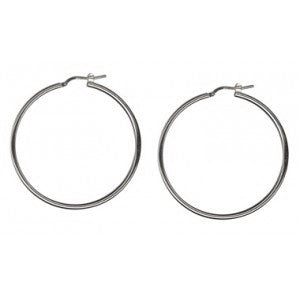 STERLING SILVER X-LARGE PLAIN HOOPS