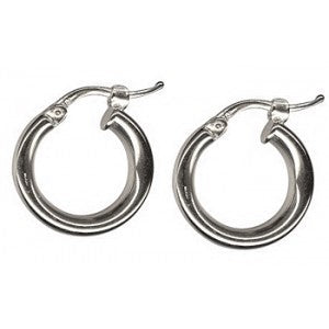 STERLING SILVER SMALL BARRELL HOOPS