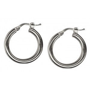 STERLING SILVER BARRELL HOOPS