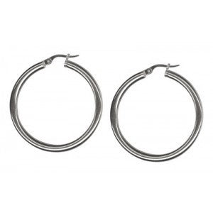 STERLING SILVER LARGE BARREL HOOPS