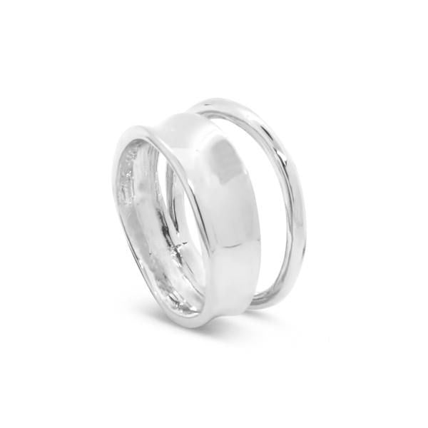 STERLING SILVER CONCAVE RING – So Silver So Gold