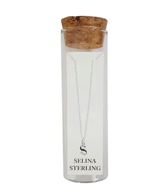 STERLING SILVER INITIAL NECKLACE