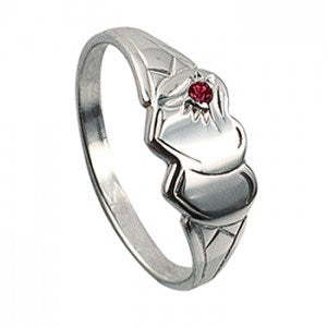 STERLING SILVER RUBY SIGNET RING