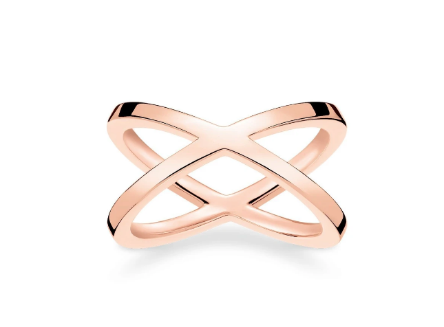 THOMAS SABO ROSE GOLD CROSSOVER RING