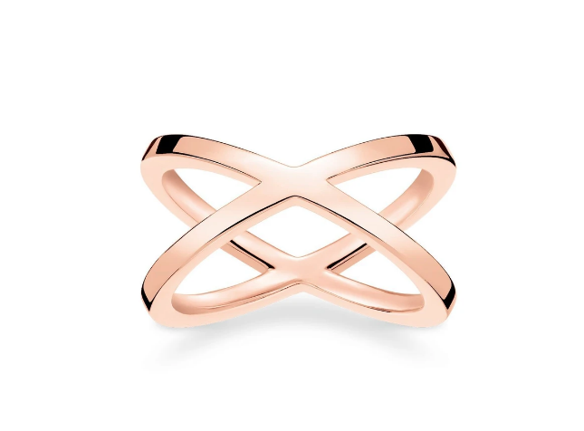 THOMAS SABO ROSE GOLD CROSSOVER RING So Silver So Gold