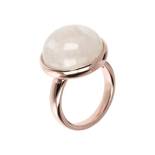 BRONZALLURE ROSE GOLD + MOONSTONE RING