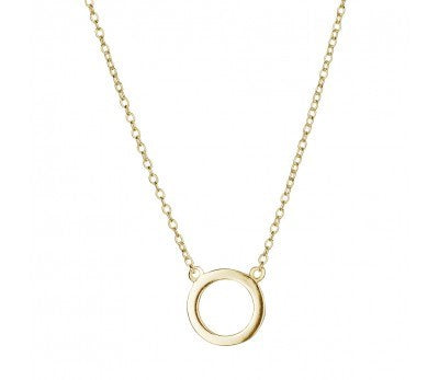 GOLD SMALL OPEN CIRCLE NECKLACE