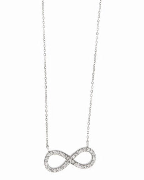 STERLING SILVER CZ INFINITY NECKLACE