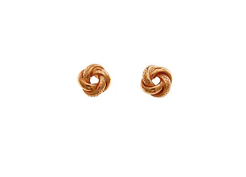 ROSE GOLD SMALL KNOT STUDS