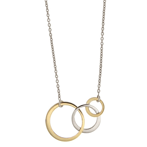 TWO TONE CIRCLE GENERATION NECKLACE