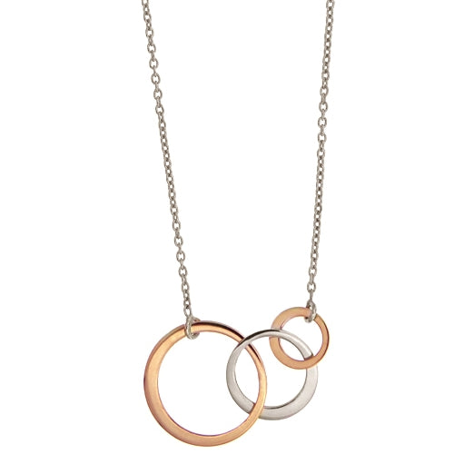 TWO TONE CIRCLE GENERATION NECKLACE