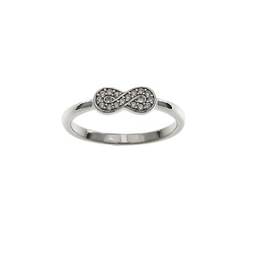STERLING SILVER CZ INFINITY RING