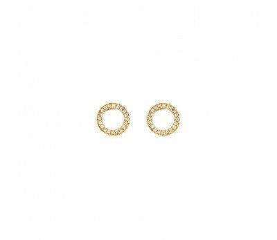 GOLD OPEN CZ CIRCLE STUD